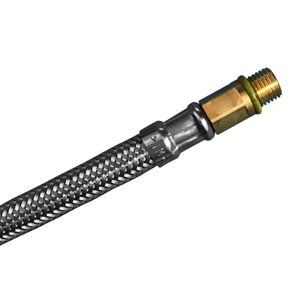 Manguera Flexible DVGW Para Agua - 3/8" A 1/2", Polietileno, Resistente Hasta 10 Bar Y 90°C, Colores Blanco Y Negro